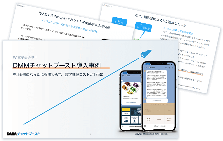 DMMチャットブースト導入事例〜売上5倍になったにも関わらず、顧客管理コストが1/5に!?〜